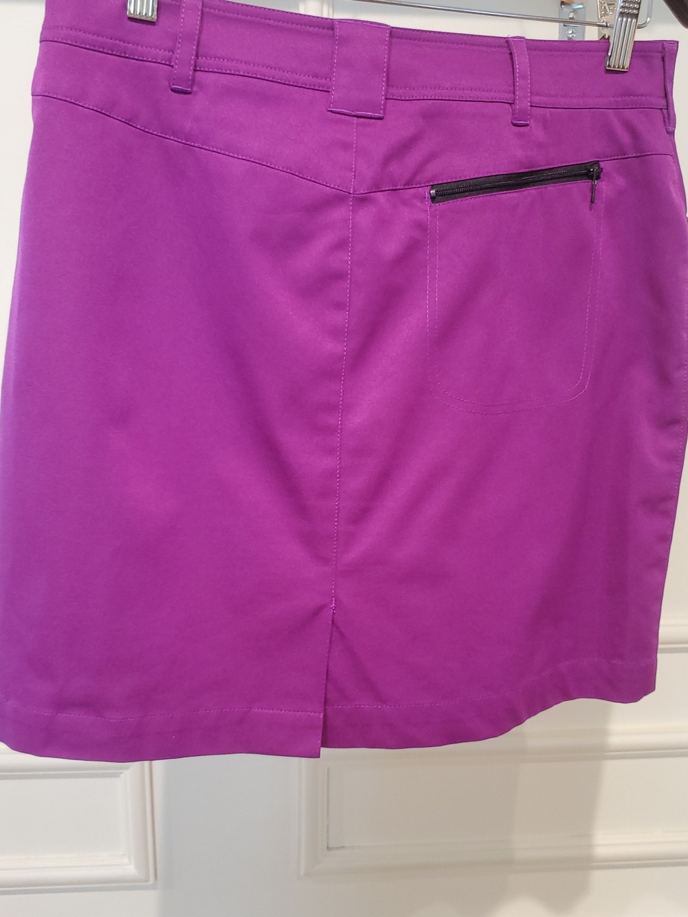 GG Blue Vibrant Pleated Purple Skirt Skort with Utility Details Size 6 - Picture 3 of 8